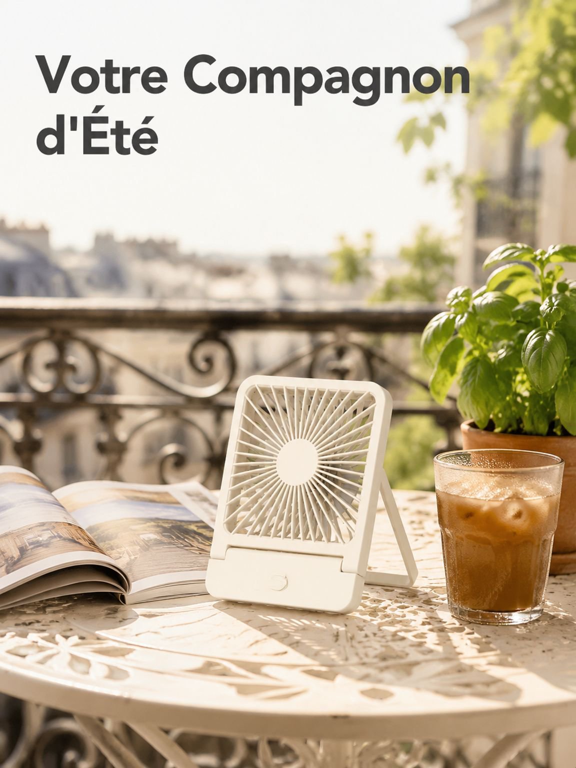 Mini ventilateur portable de bureau design compact