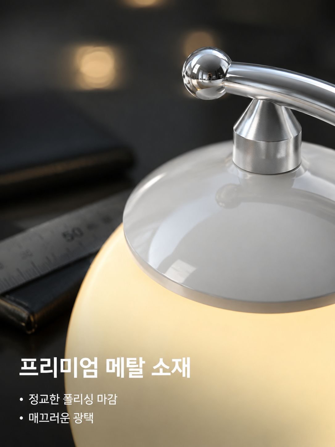 금속 곡선 테이블 조명