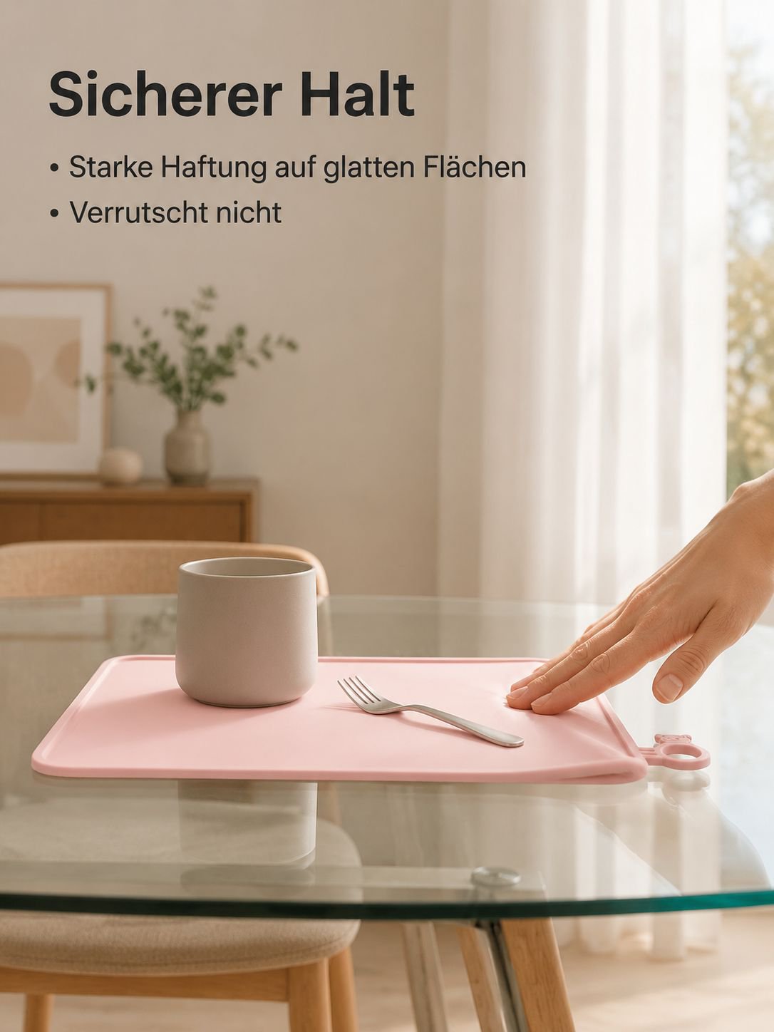 Sicheres Silikon Tischset beim Essen für Kleinkinder