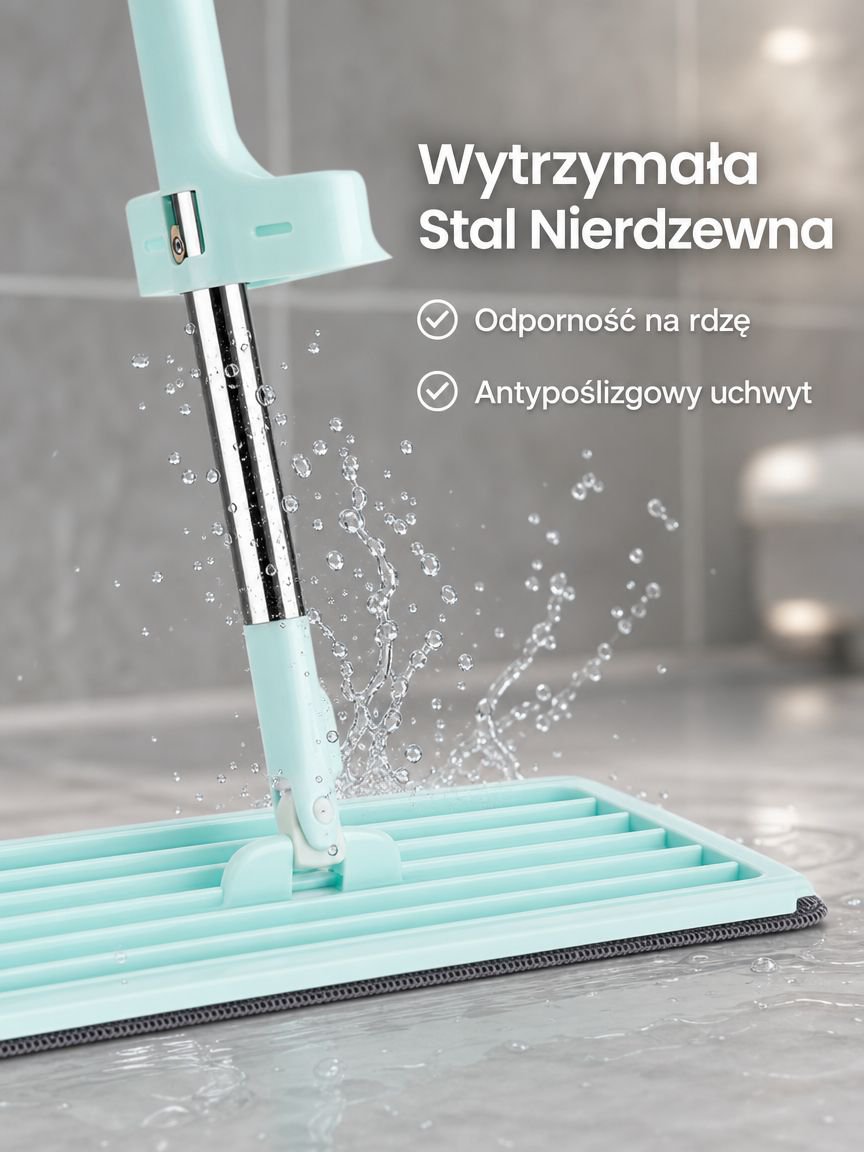 Płaski mop bezdotykowy