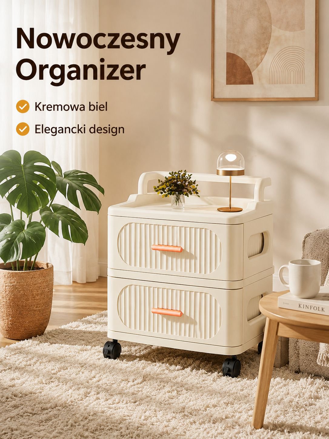 Wielowarstwowy wózek z szufladami do organizacji