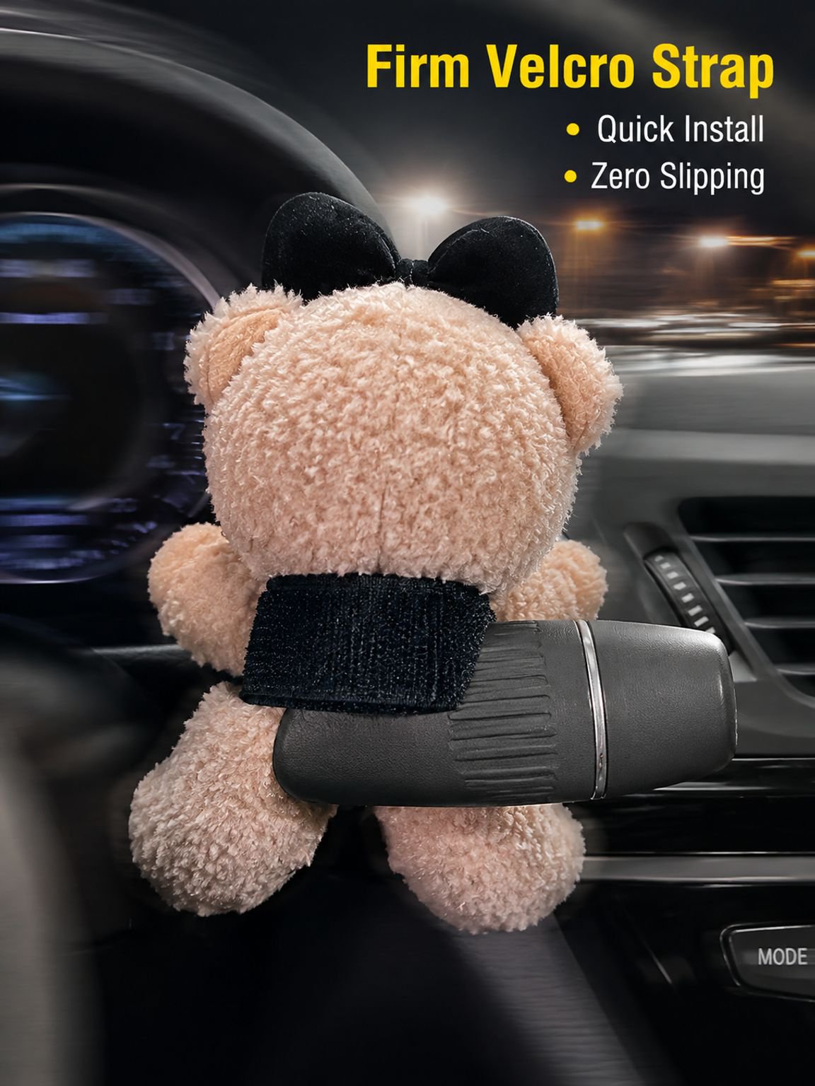 Cute bear gear lever steering wiper lever decorative ornaments car interior car center control scree