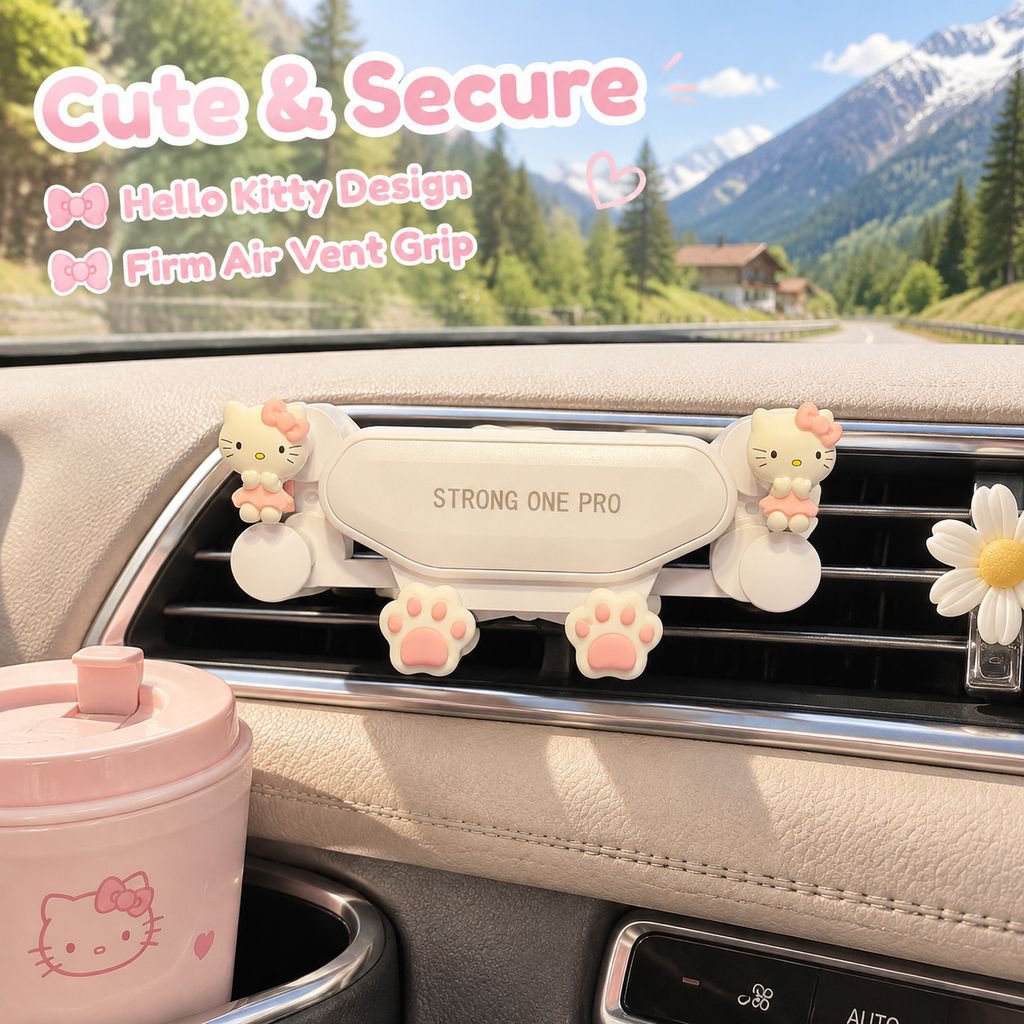 Car Mobile Phone Holder in the Car, Cute Cartoon Car Air Outlet, Mobile Phone Navigation Fixed Suppo