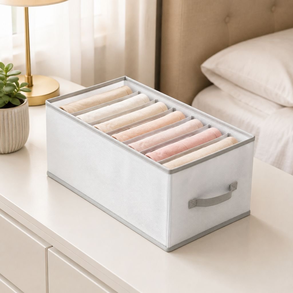 Versatile transparent organizer for lingerie and underwear