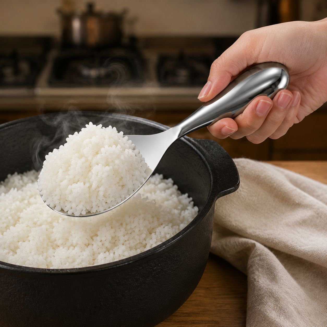 Large Nonstick Stainless Steel Household Canteen Spoon