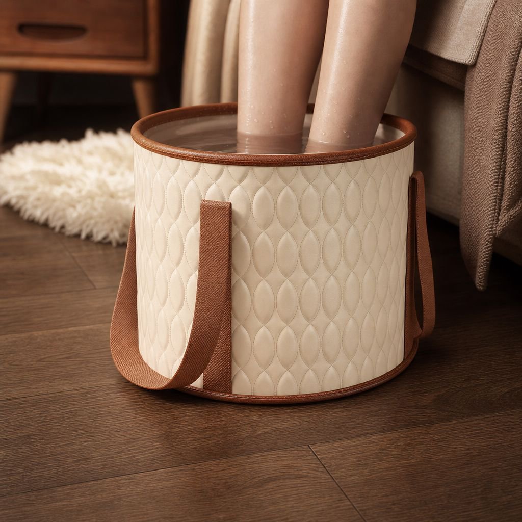 Easy to use tall foot soak basin