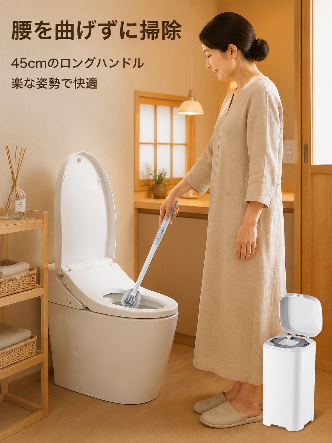 使い捨てトイレブラシ
