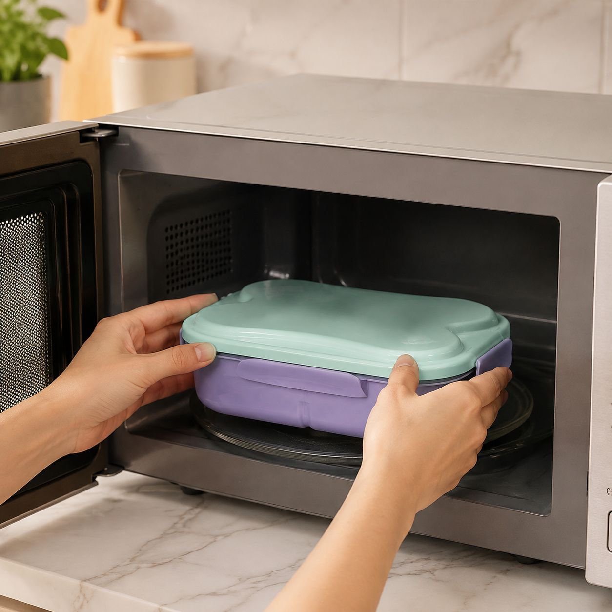 Sealed food container keeping meals fresh