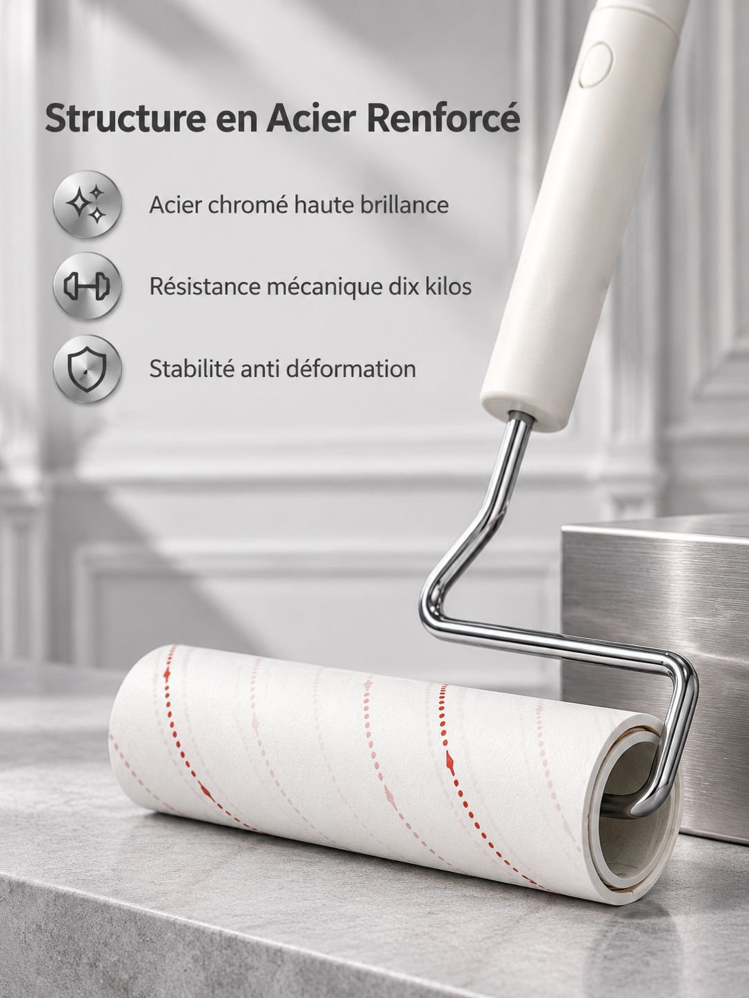 Rouleau collant puissant pour nettoyer les sols