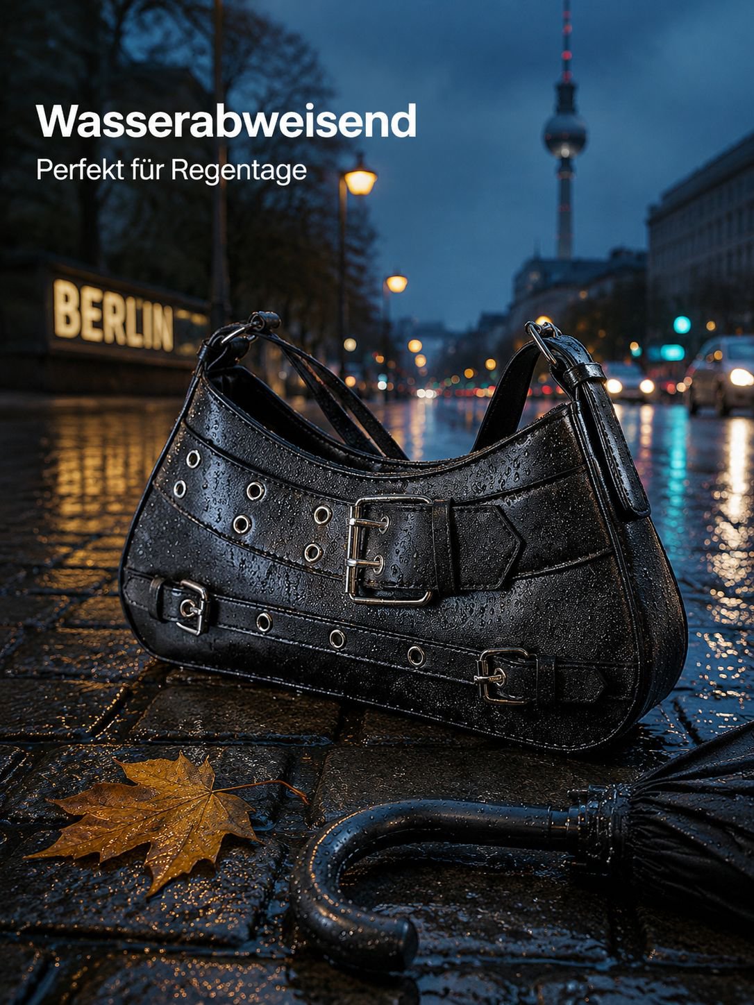 Modische Vintage Damen Tasche, Exklusives Design, Schulter- und Umhängetasche