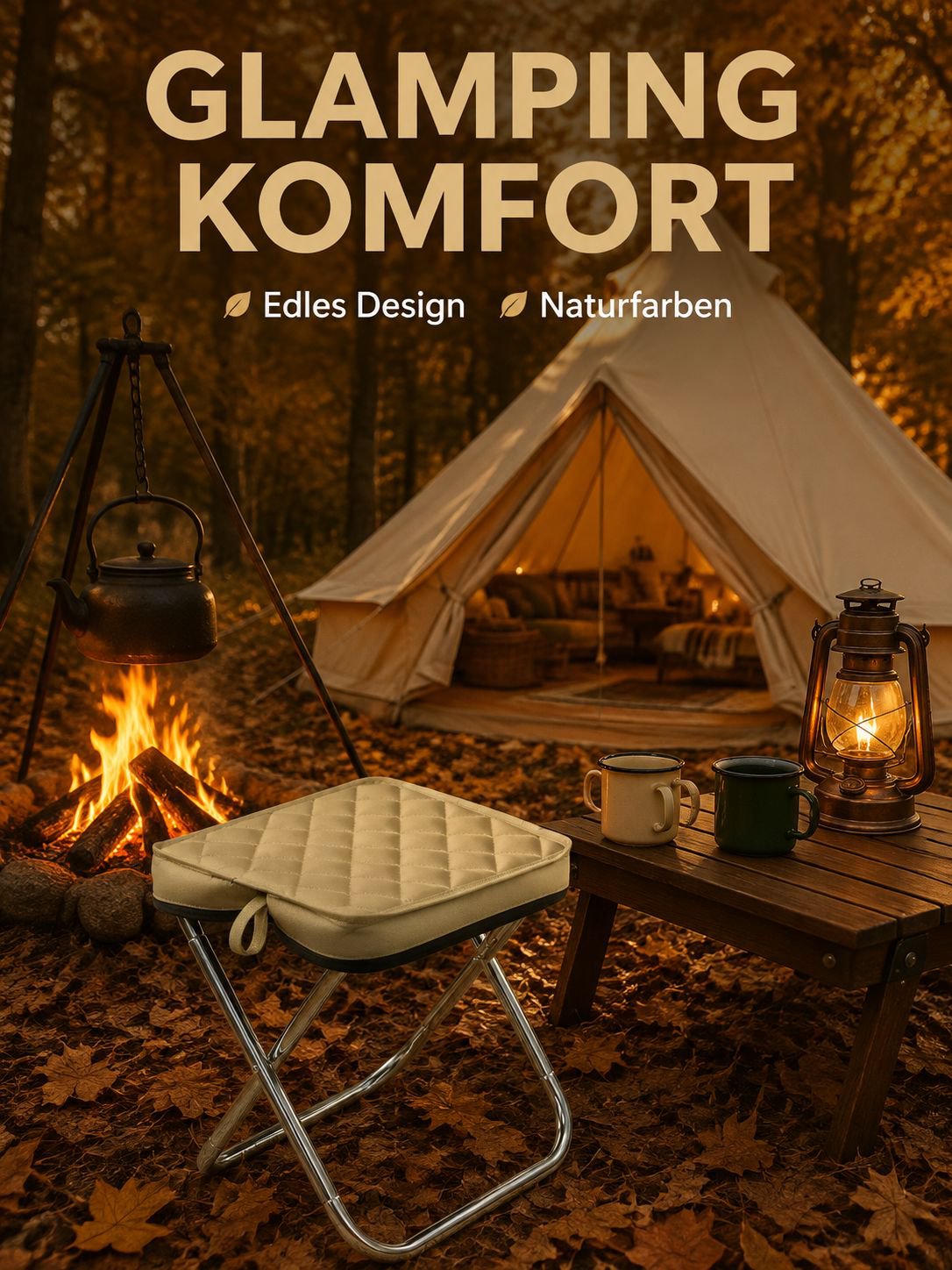 Leichter Klapphocker, tragbarer Klapphocker, tragbarer Outdoor-Hocker für Camping