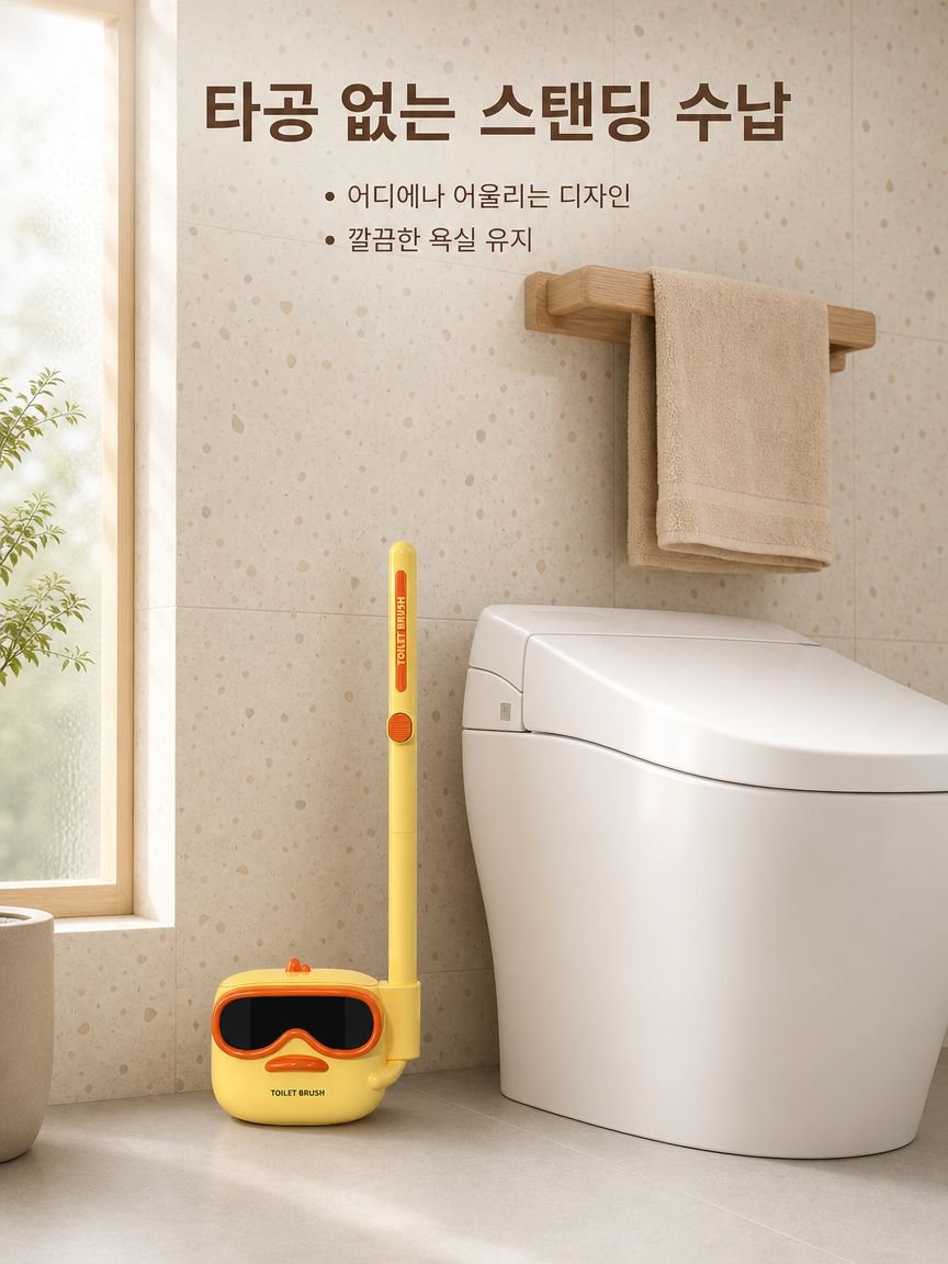 다이버덕 일회용 변기 브러쉬 가정용 사각 벽걸이 없는 2026 신상 고급감 화장실 변기 브러쉬