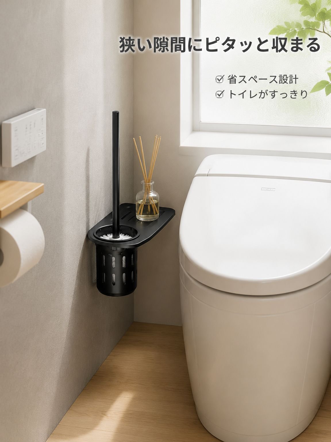 家庭用壁掛け式トイレブラシ