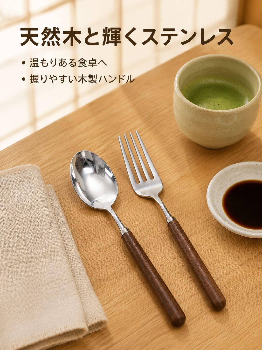 ステンレス製のスプーン