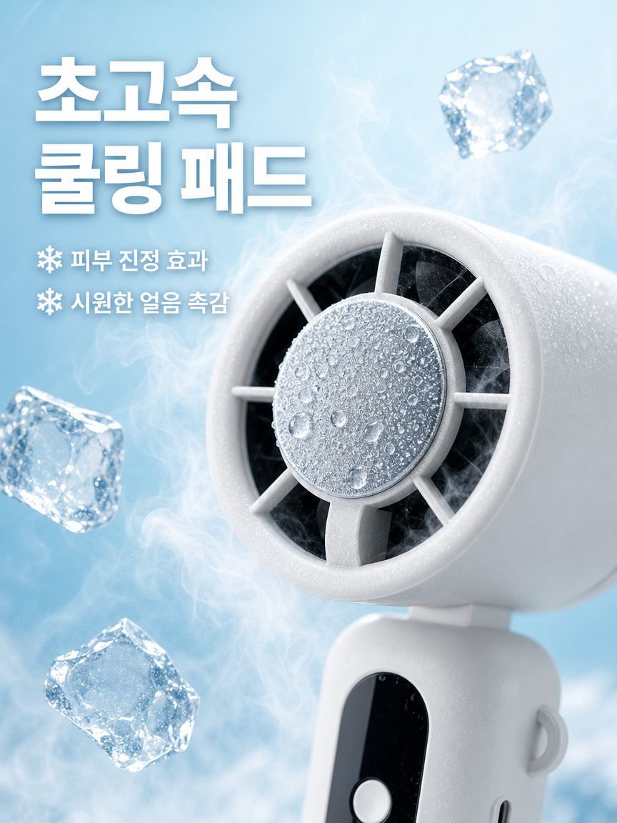 고속 얼음찜질 소형 손 선풍기 야외 휴대용 목걸이 선풍기