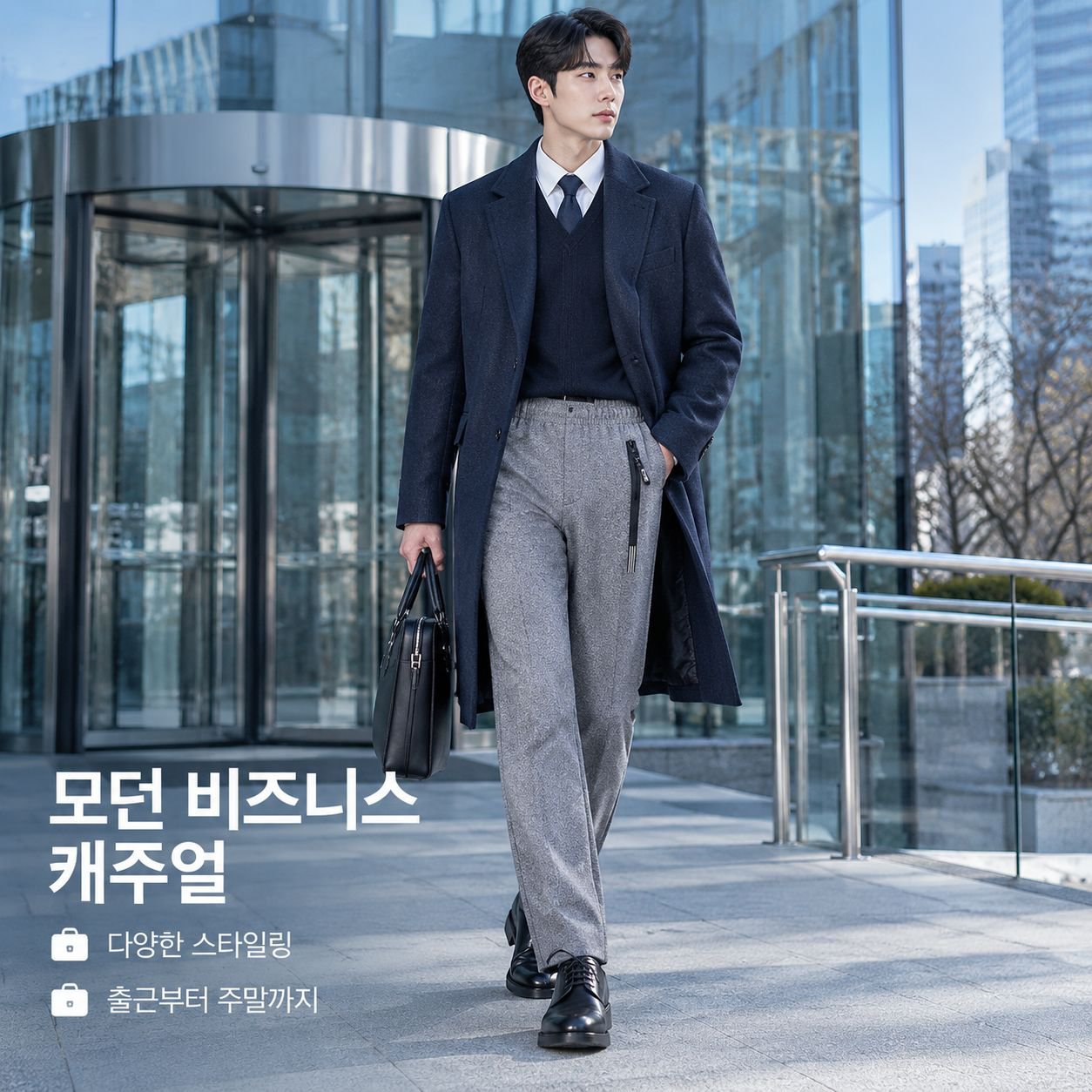 남성용 신상 가을/겨울 스트레이트 핏 팬츠