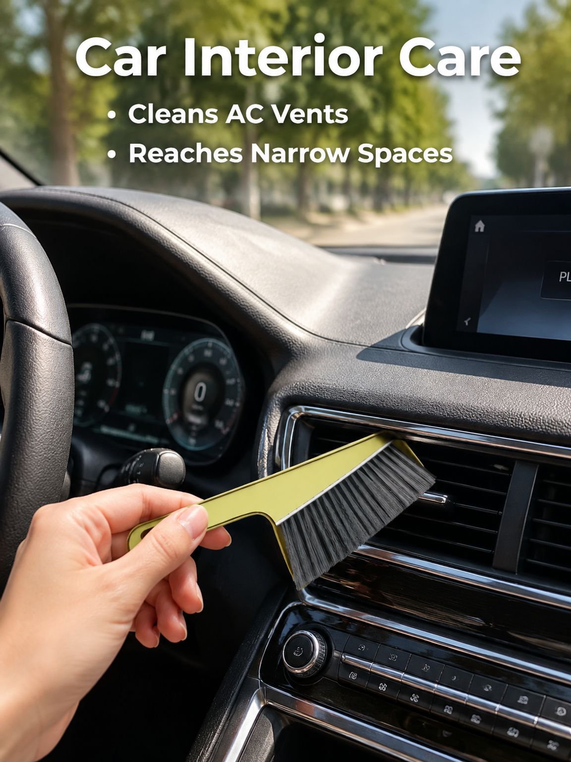 Multi functional perforated dust removal brush