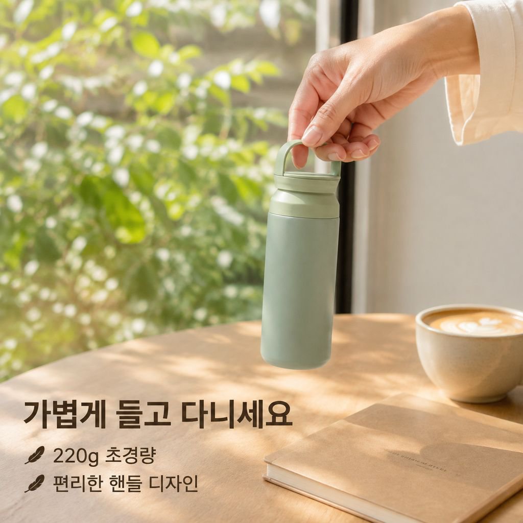 고급스러운 일본식 휴대용 보온컵 스테인리스 소재