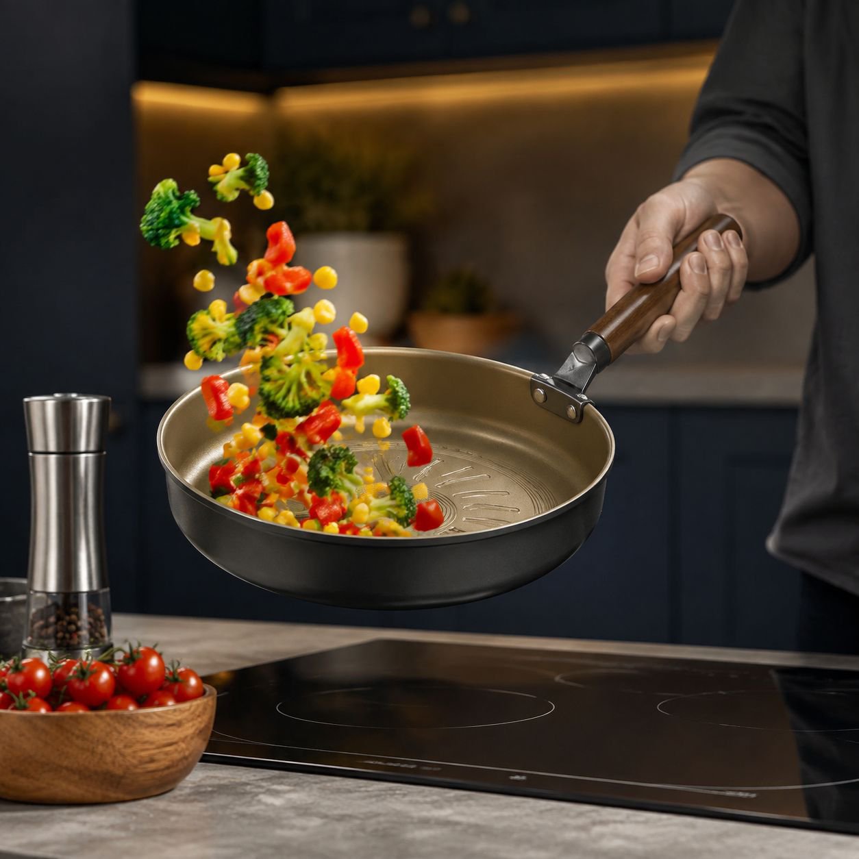 Royalstar titanium non-stick frying pan high-end energy-saving frying pan frying pan household non-s