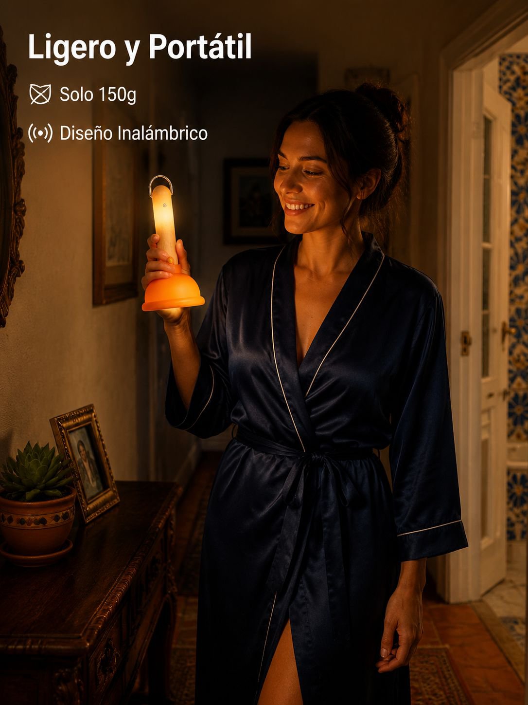 Luz nocturna recargable para inodoro