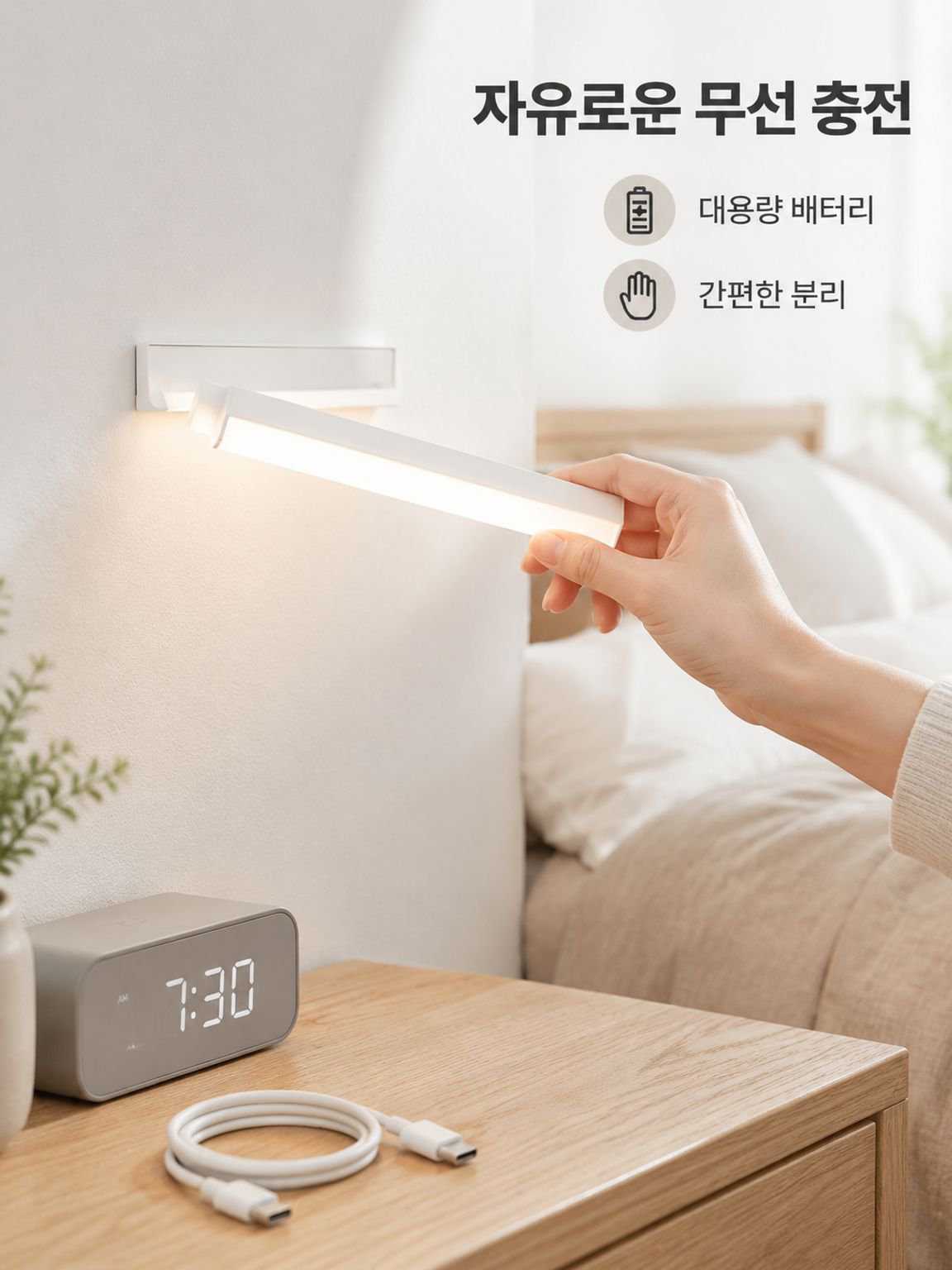 자석 충전 스트립 조명