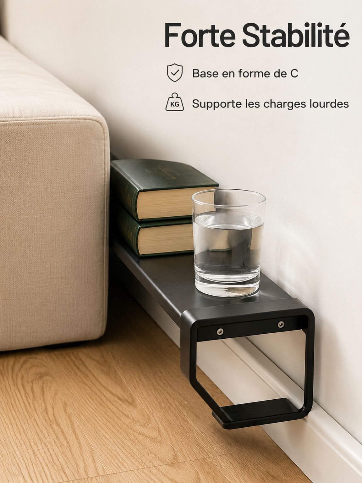 Support extensible pour canapé, support mural télescopique