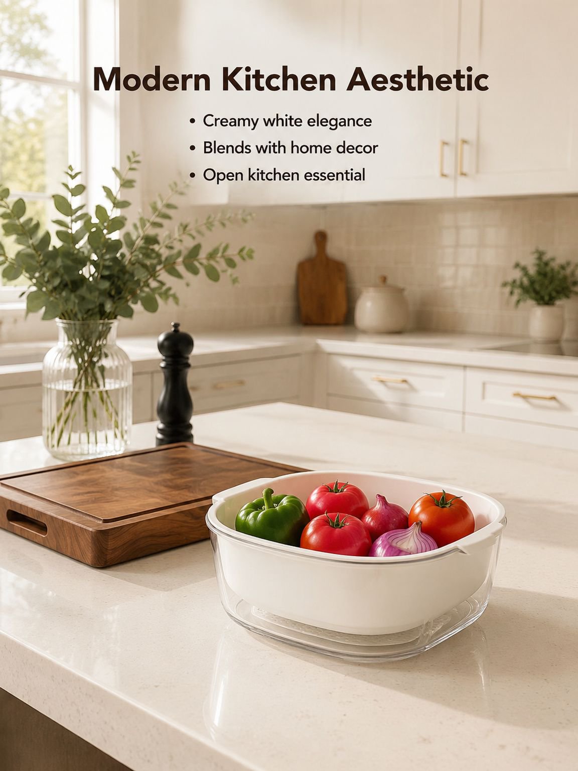 Double-Layer Produce Drain Basket