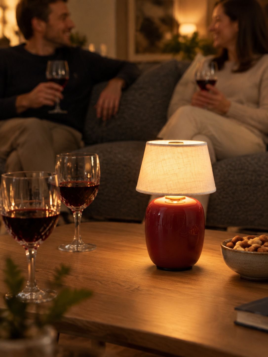 Detailansicht der französischen Retro-Nachttischlampe