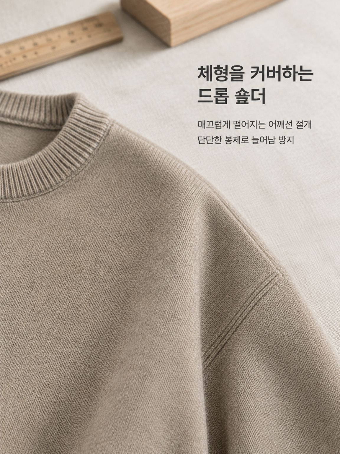 도톰한 남성 니트 스웨터 자켓 소재 디테일