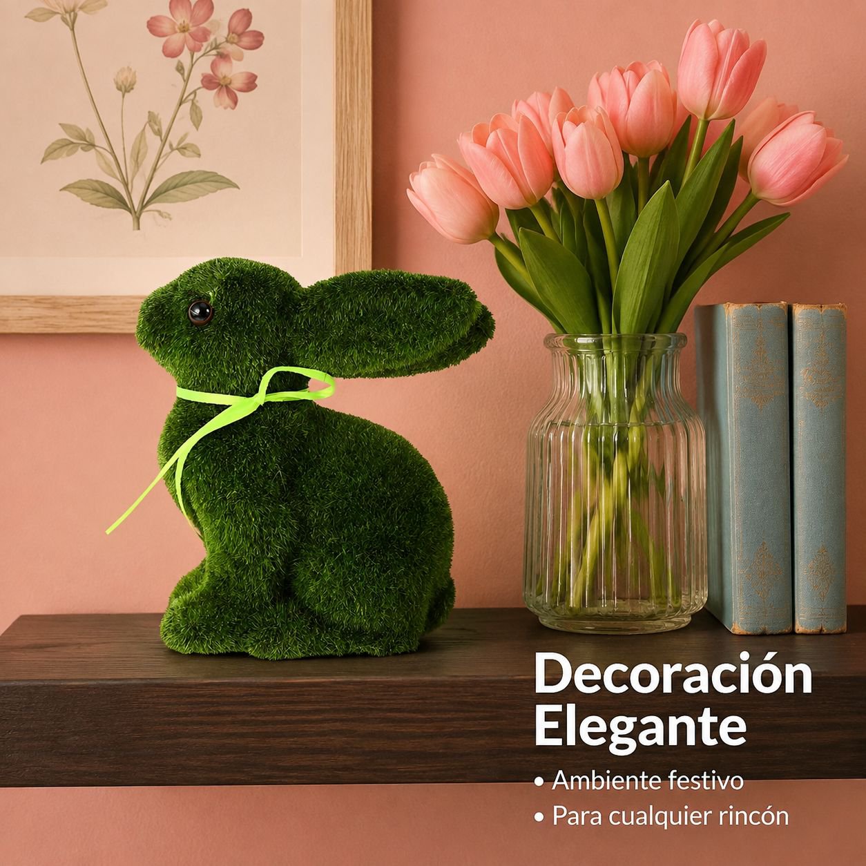 Conejito de felpa decorativo para Pascua