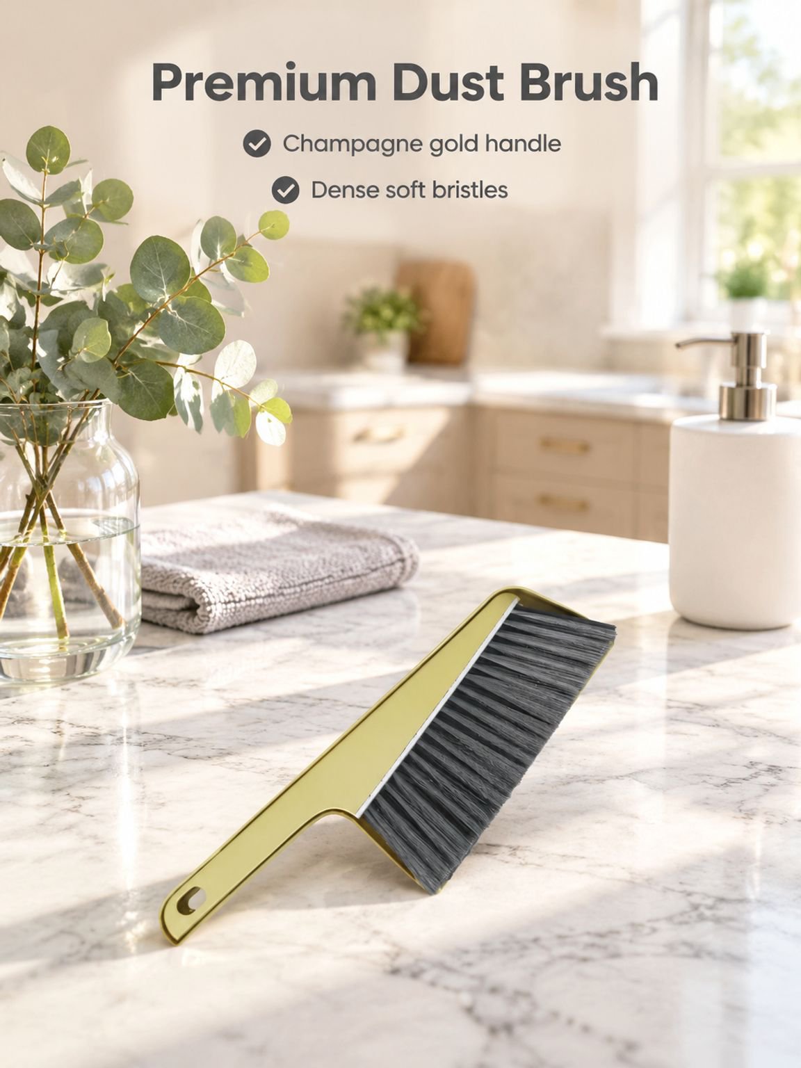 Multi functional perforated dust removal brush