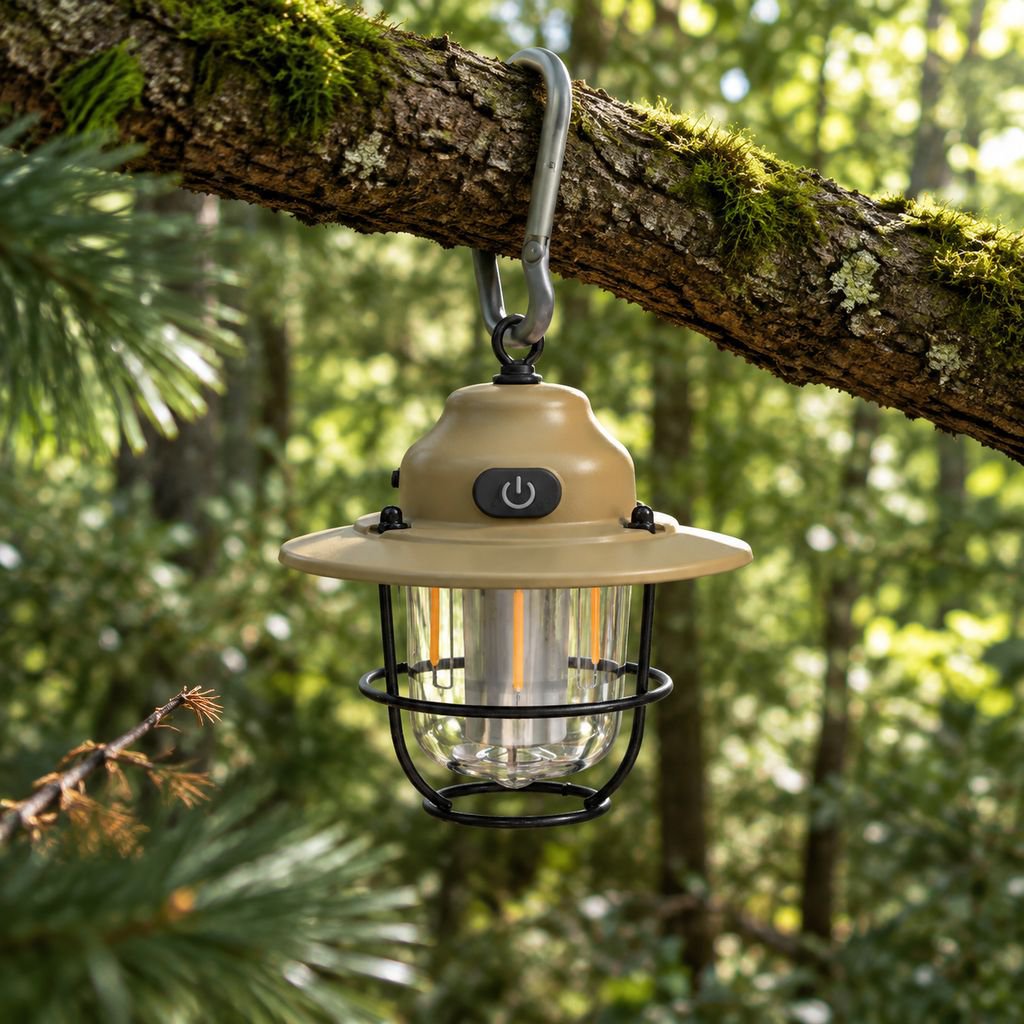 Outdoor-Beleuchtung mit tragbarer Lampe