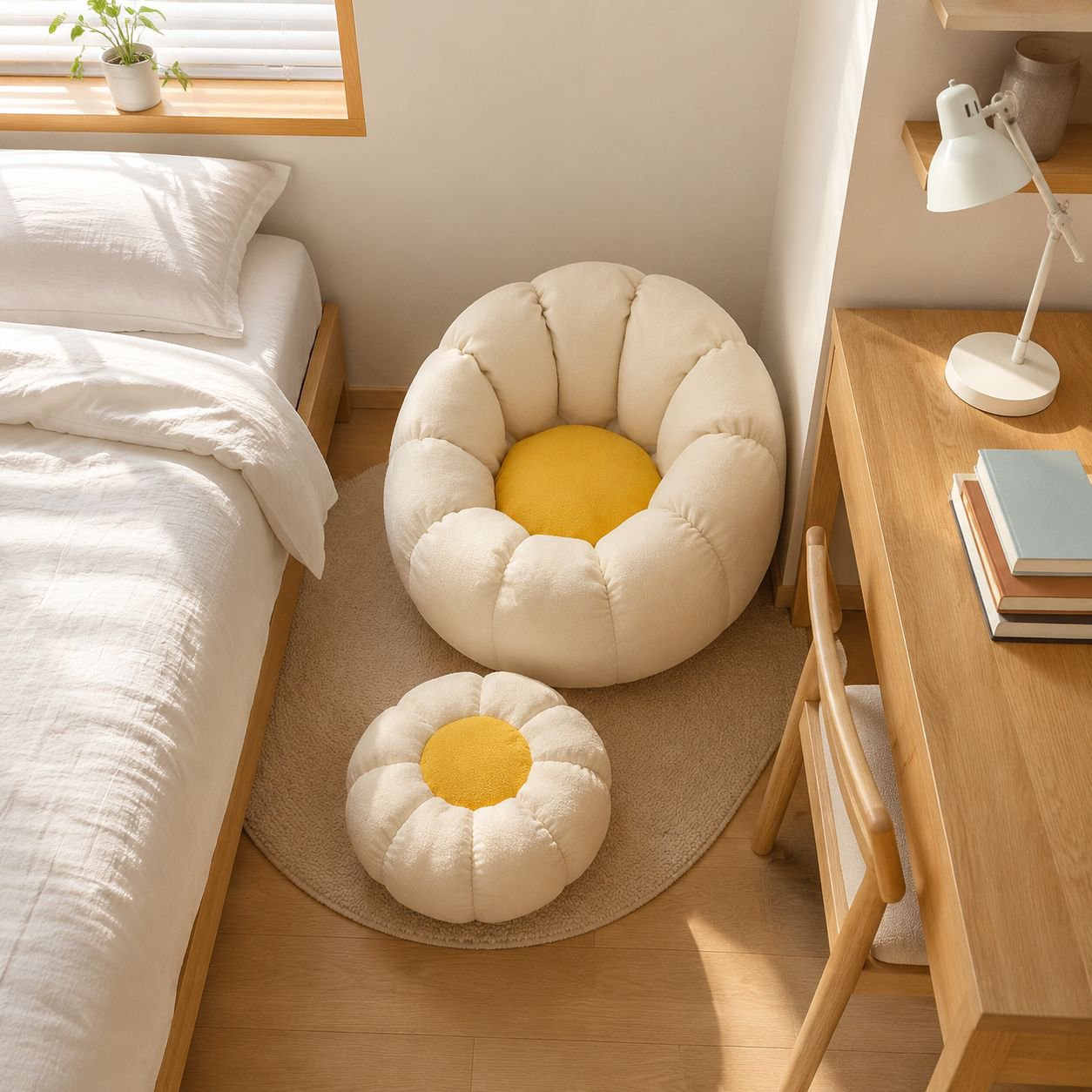 Minimalist style lazy sofa enhancing modern home decor