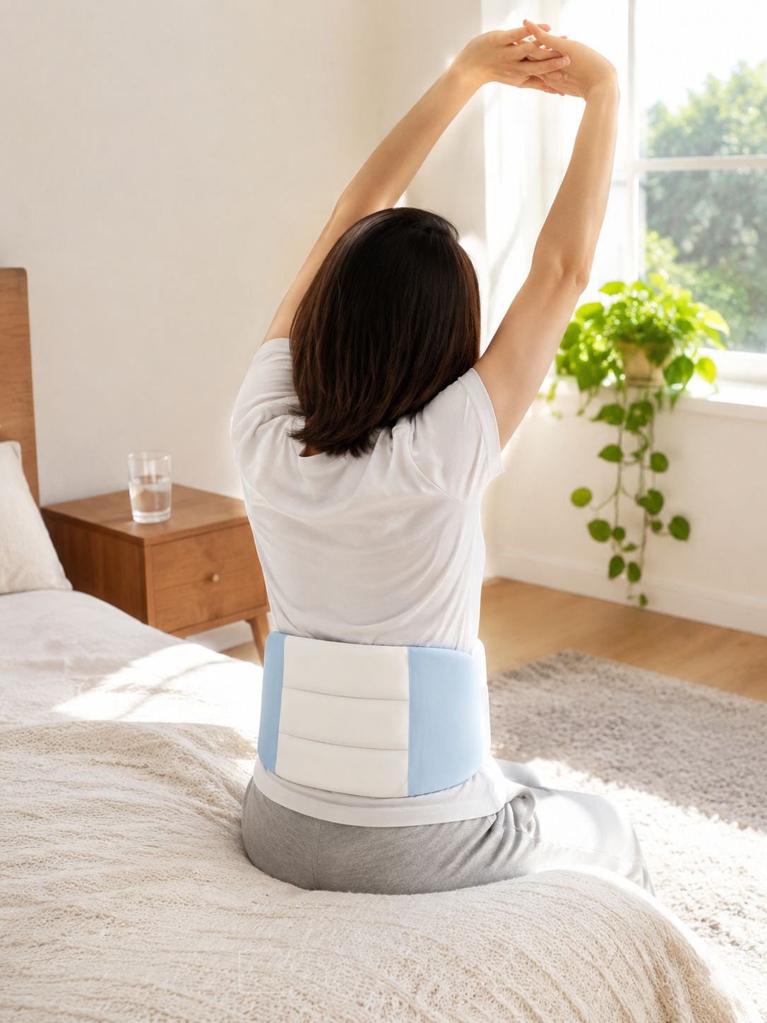Cojín de soporte lumbar para dormir en la cama