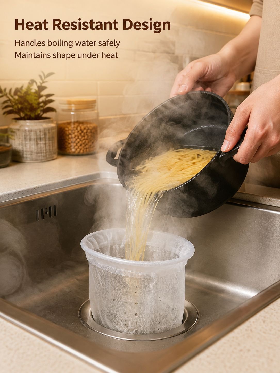 Easy-to-use kitchen drain filter for daily cleaning