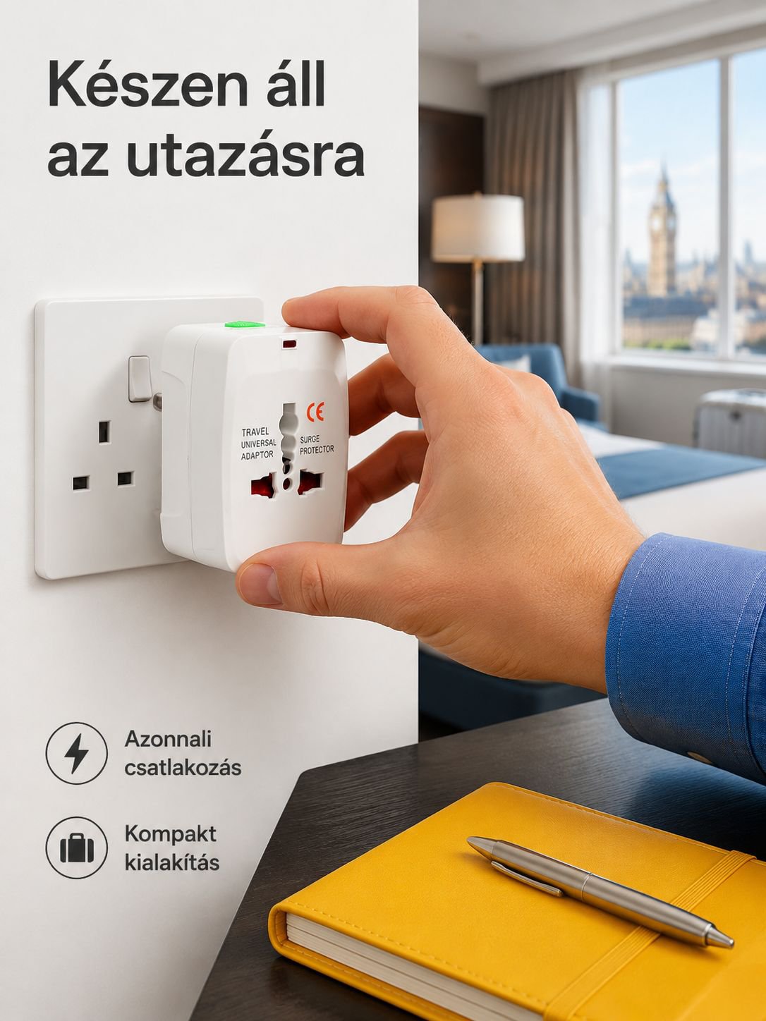 Multifunkcionális univerzális konnektor bemutató képe