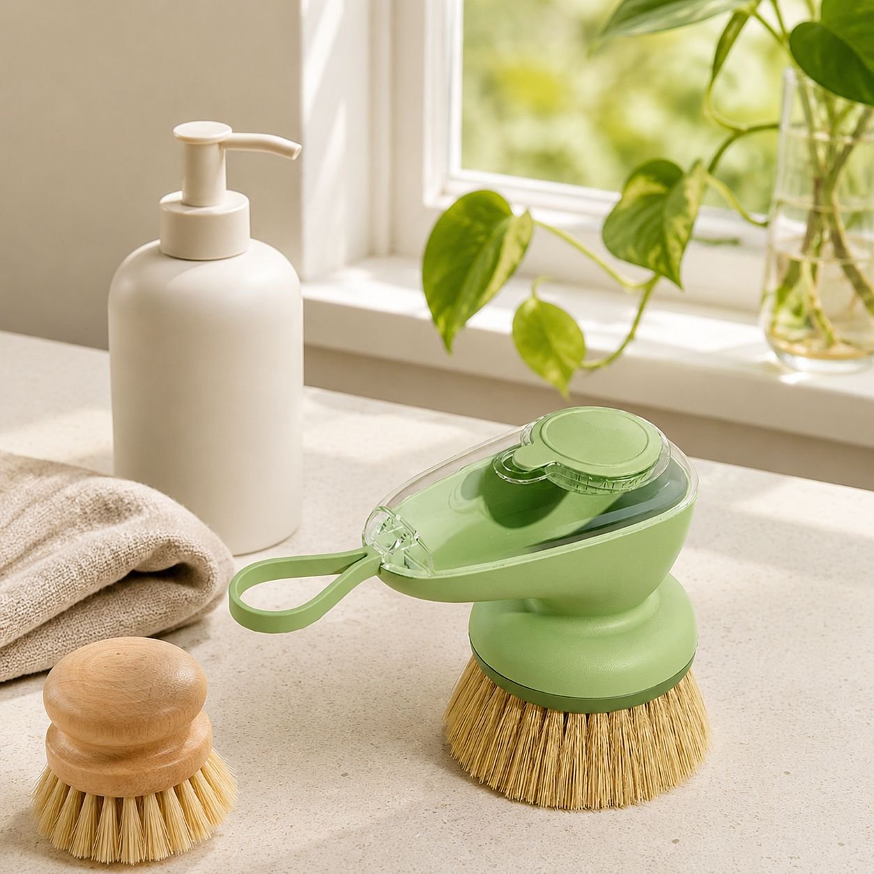 One touch liquid pot brush artifact