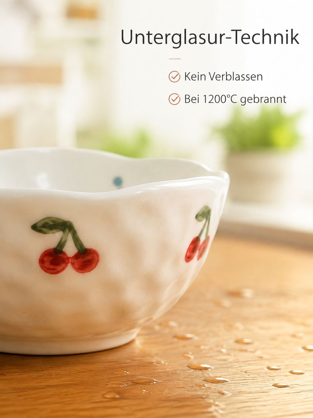 Einzigartige handbemalte Keramikteller im Set