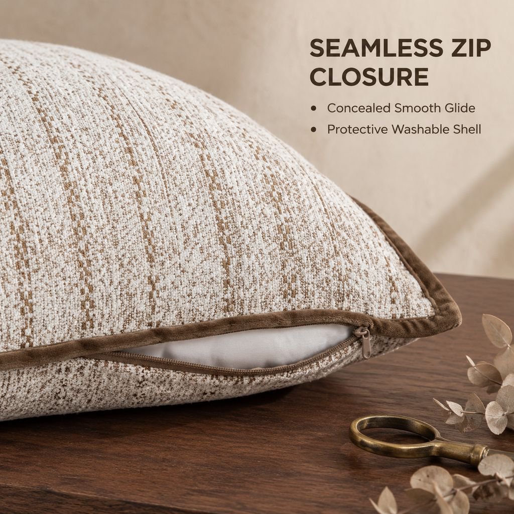 Luxury Chenille Throw Pillow | Soft and Skin-Friendly Decorative Cushion