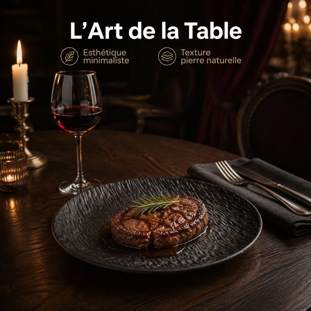 Assiette ronde en céramique pour la maison