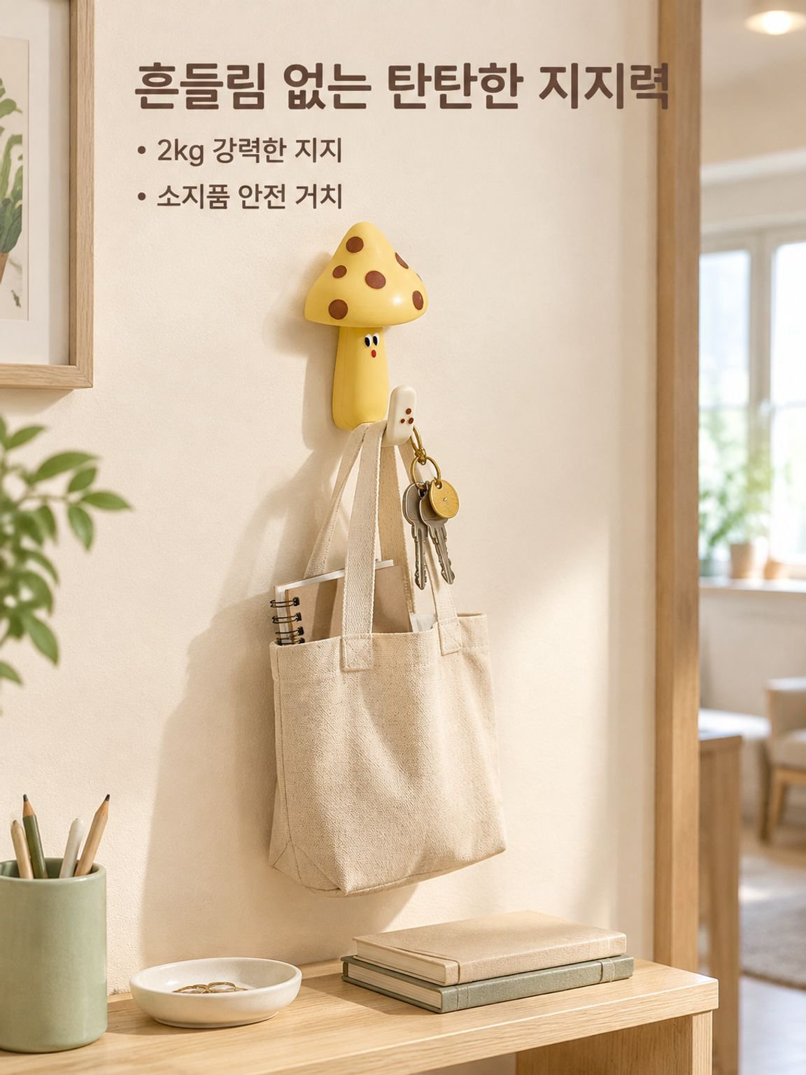버섯 모양 귀여운 후크