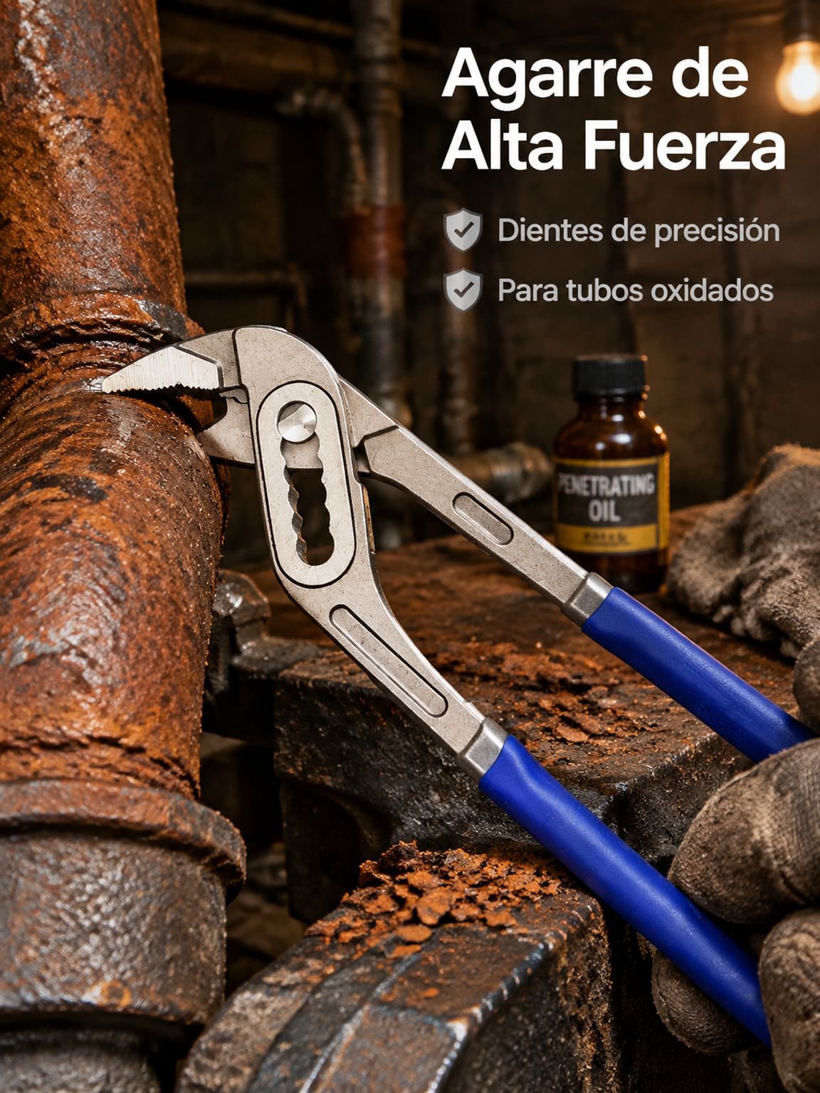 Llave para tubos ajustable multifuncional