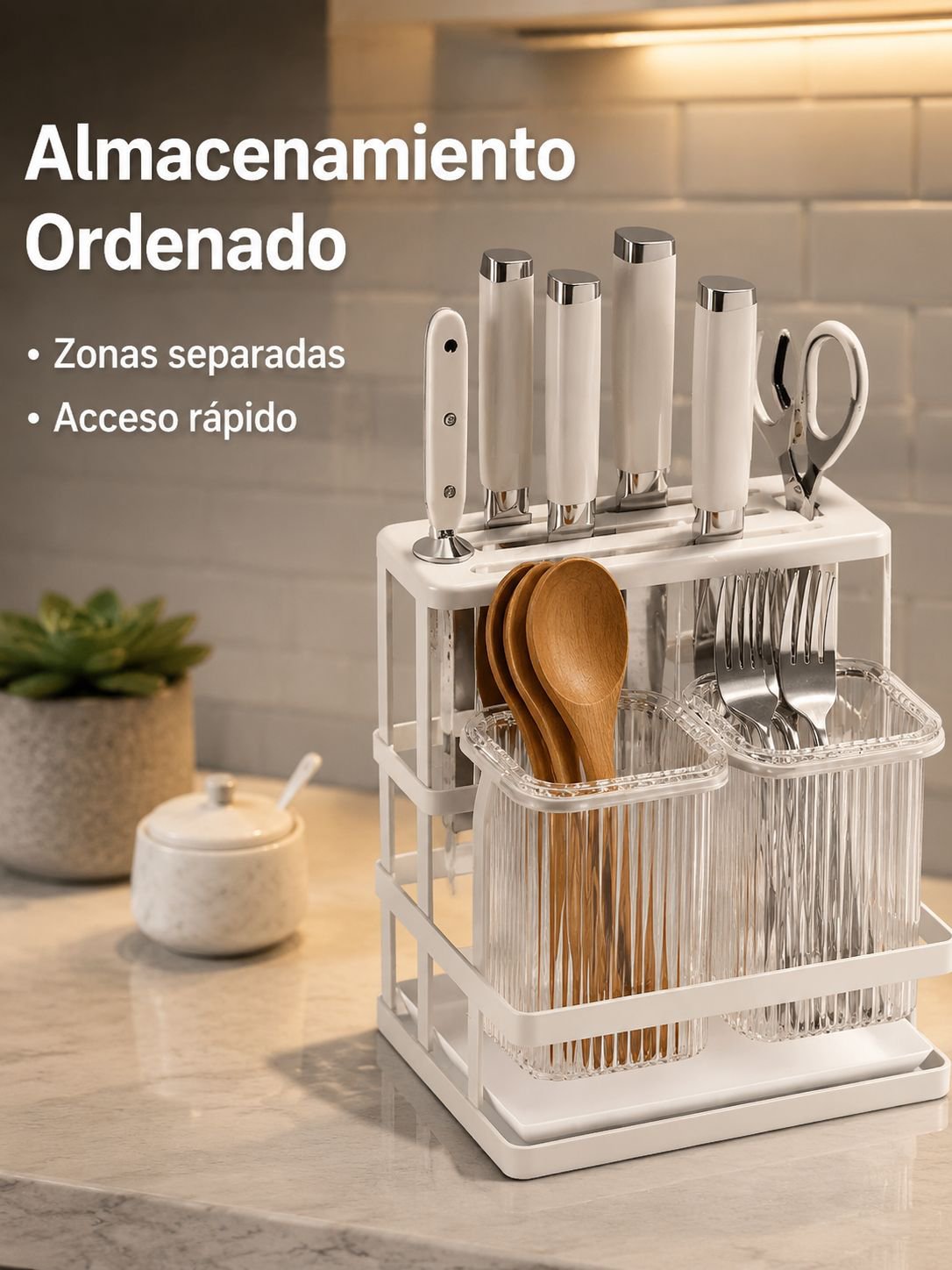 Soporte para palillos de acero inoxidable