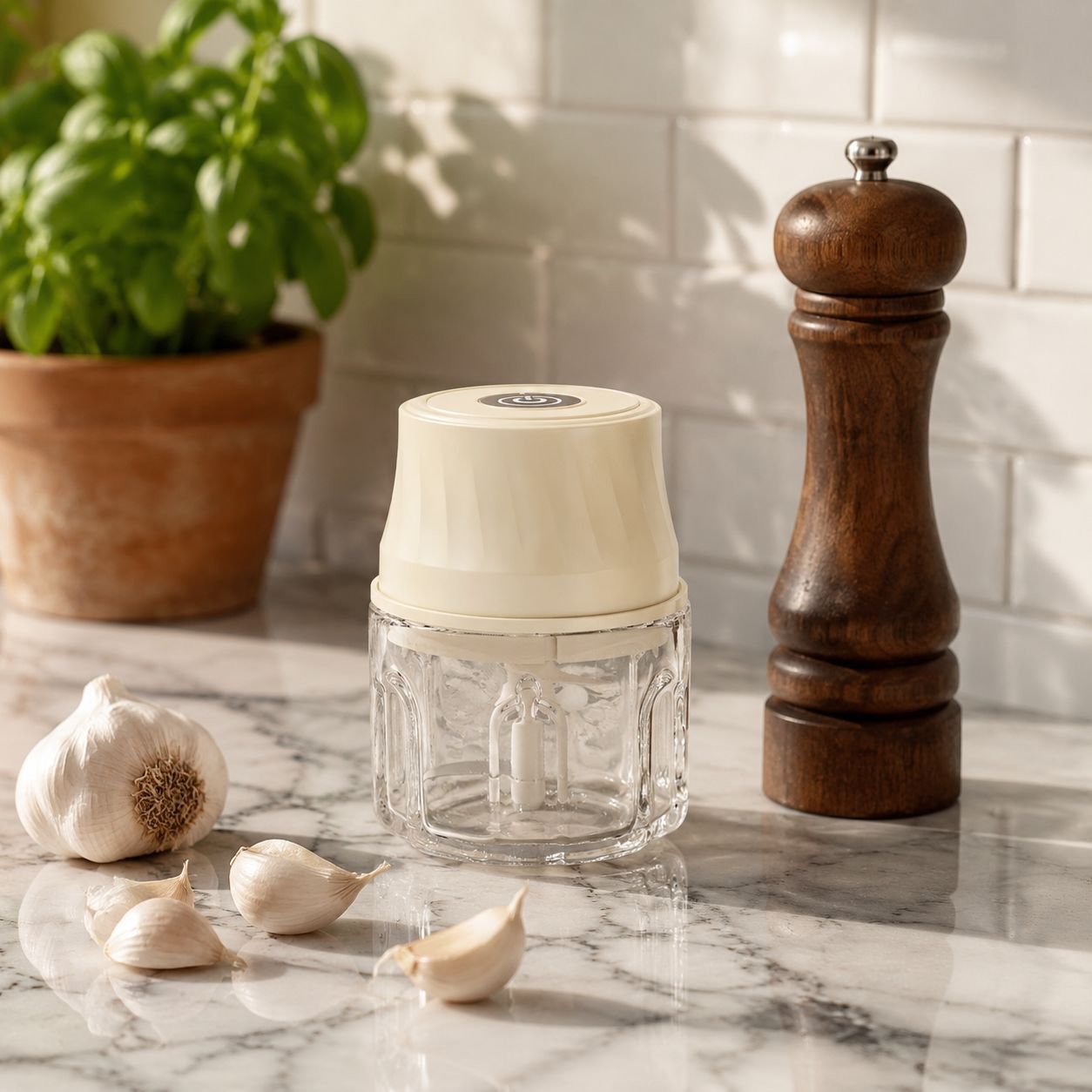 Home Small Cooking Machine Garlic Beater Meat Grinder Electric Kitchen Garlic Puree Garlic Beater