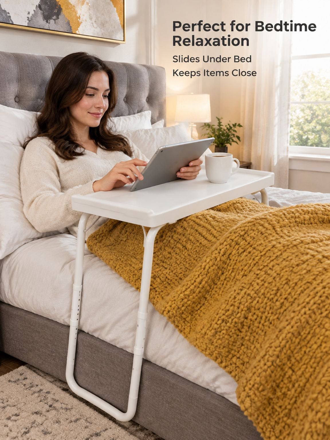Home Lazy Bedside Folding Table
