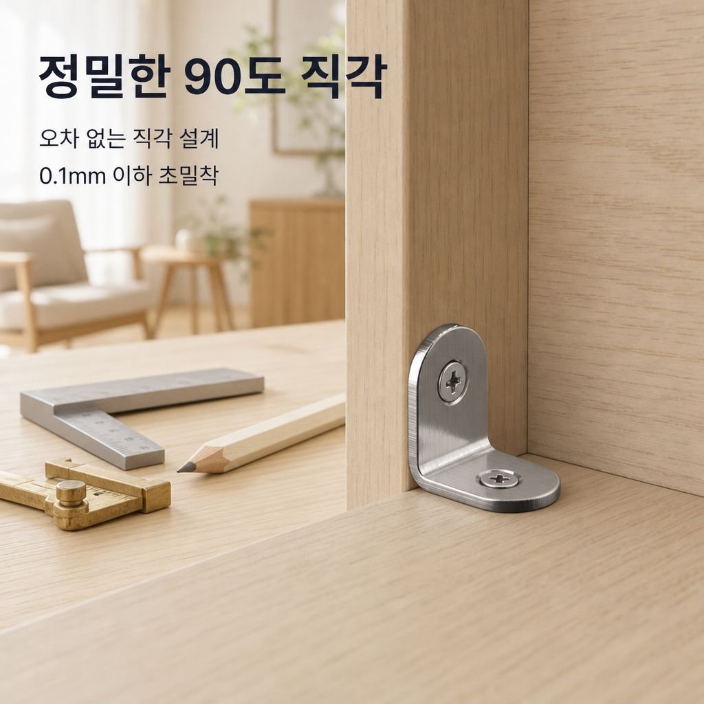 스테인리스 90도 직각 코너 브라켓 선반 받침 가구 보강 연결 철물