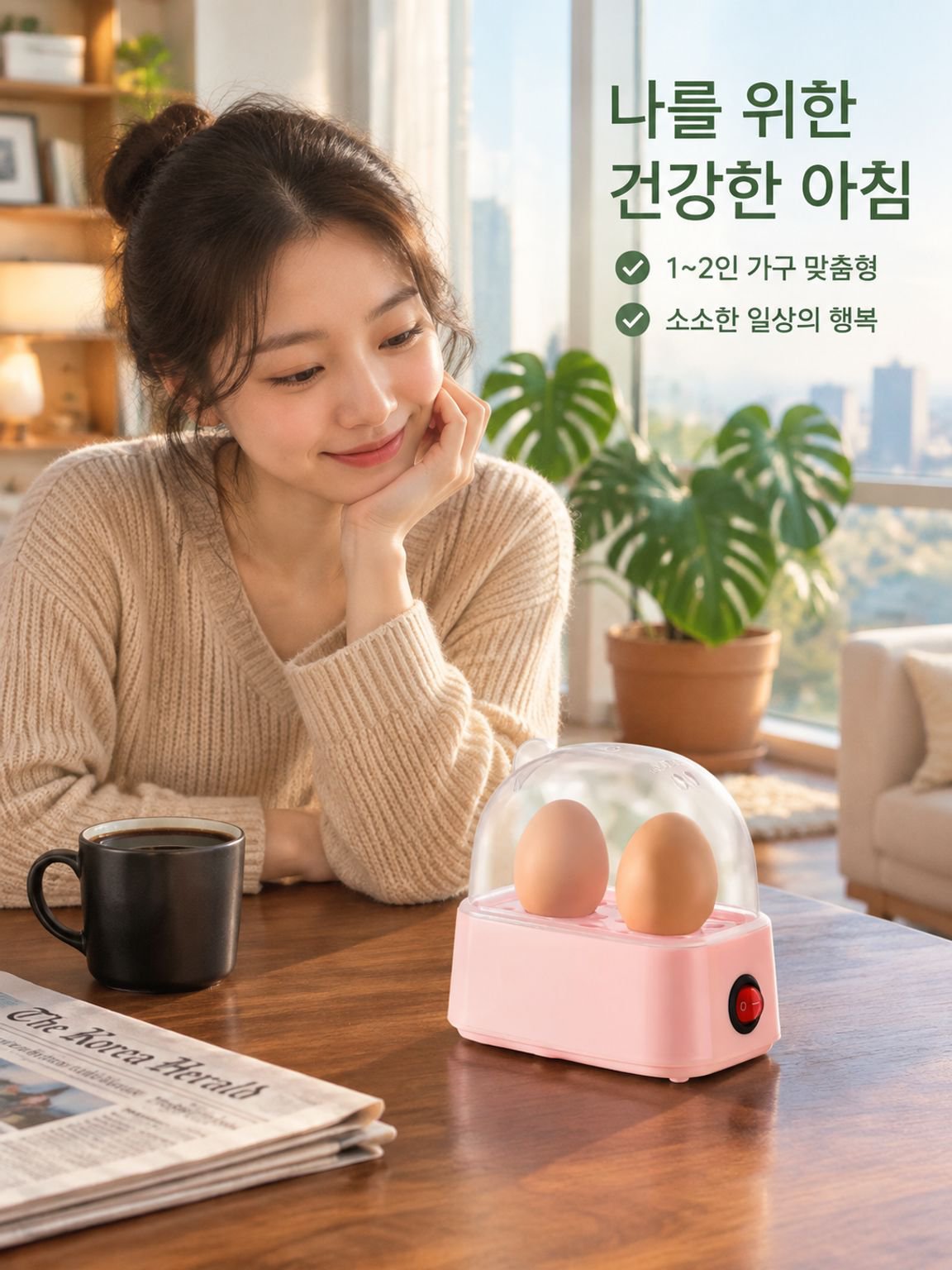 휴대용 아침 계란찜기