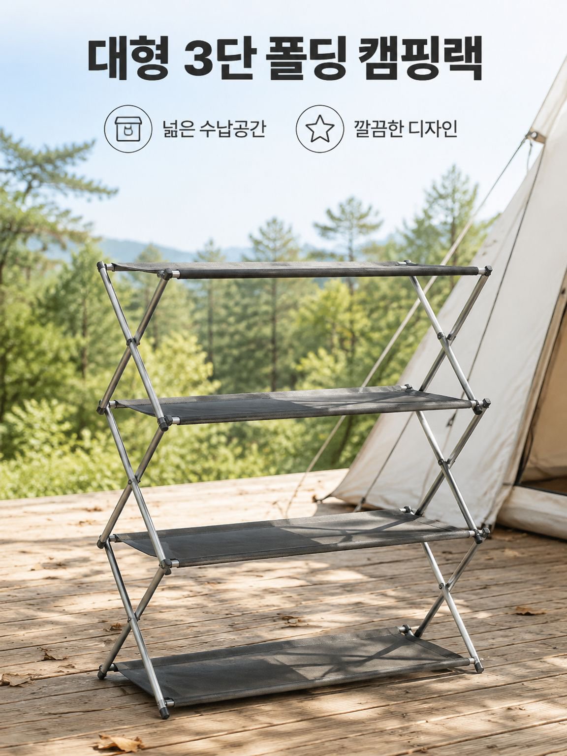접이식 다기능 휴대용 캠핑 장비
