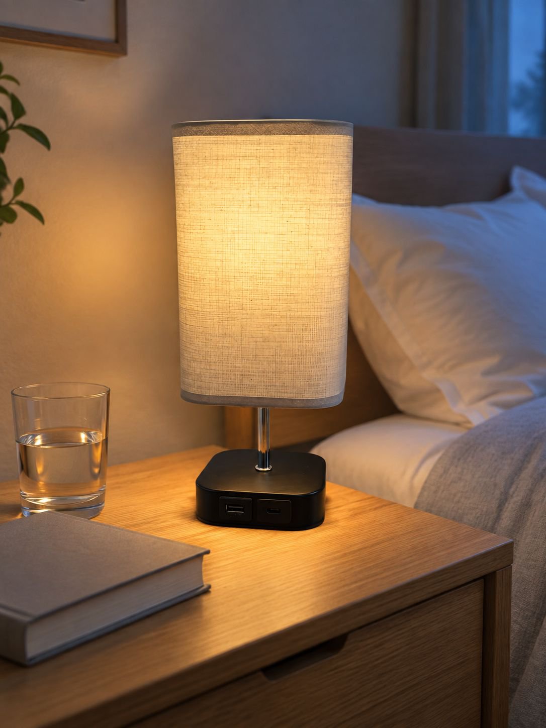 Tischlampe mit Dual-Adapter Hochspannungsaufladung privates Modell dreistufig dimmbar
