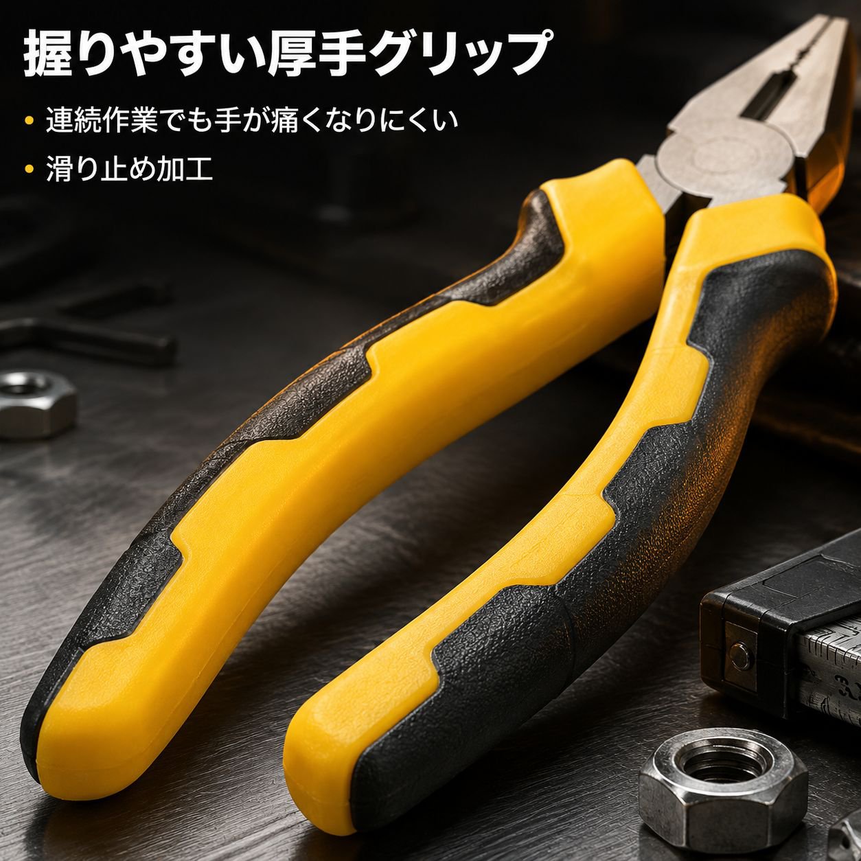 多機能省力ペンチ 業務用プライヤー ワイヤーカットフラットペンチ